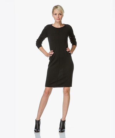 Belluna Vinto Merino Wool Sweater Dress - Black