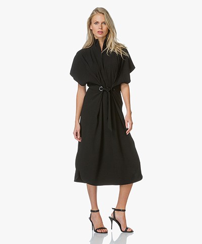 Filippa K Zip Collar Belt Dress - Black