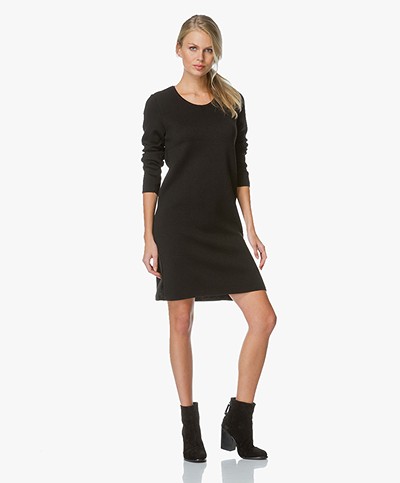 Sibin/Linnebjerg Knitted Sweater Dress Kaya - Black