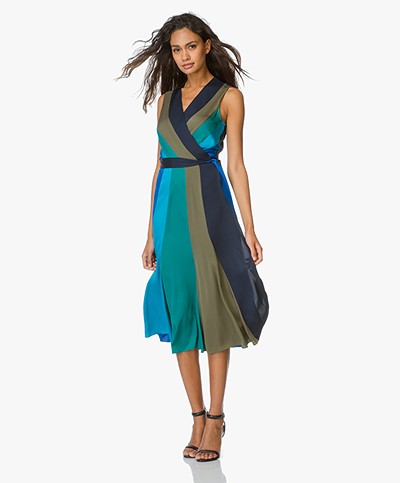 Diane von Furstenberg Silk Wrap Dress Penelope - Blue Print