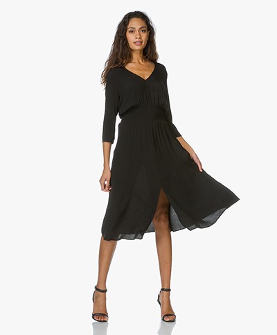 Ba&sh A-line Dress Lucia in Crepe - Black