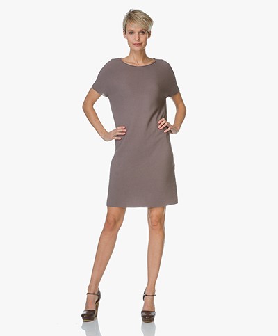 Drykorn Samisa Knitted Cotton Dress - Taupe