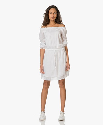 BRAEZ Off-shoulder Cotton and Viscose Dress - White