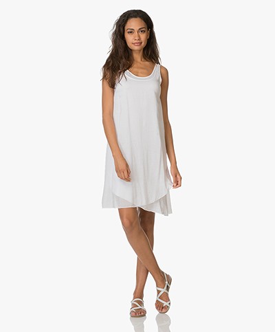 BRAEZ Double-layered Tunic Dress - White 