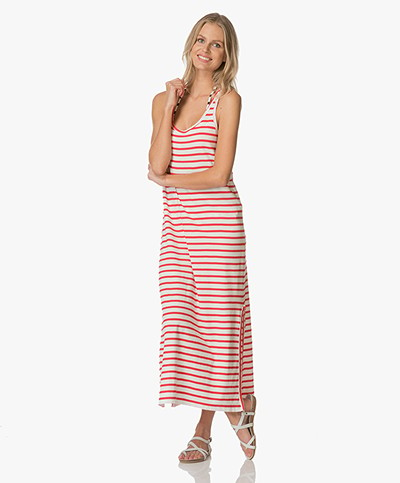 Petit Bateau Striped Maxi Dress - Lait/Peps