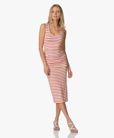 Baukjen Hanna Striped Tank Dress - Red & White Stripe