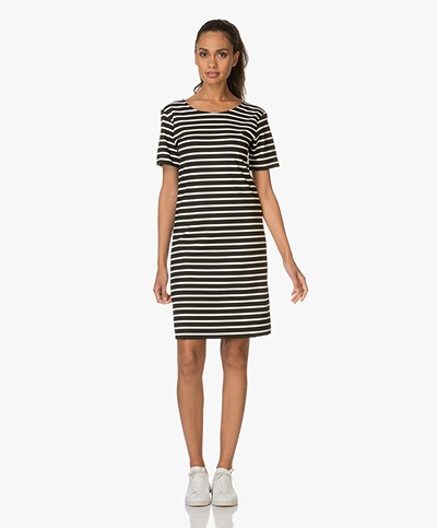 Breizh La Delice Striped Dress - Black/Ecru 