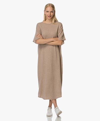 extreme cashmere n°44 Cashmere Teelong Dress - Sand 