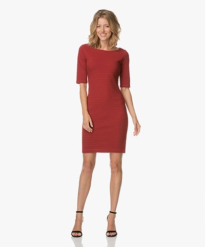 Kyra & Ko Pam Fitted Dress - Red