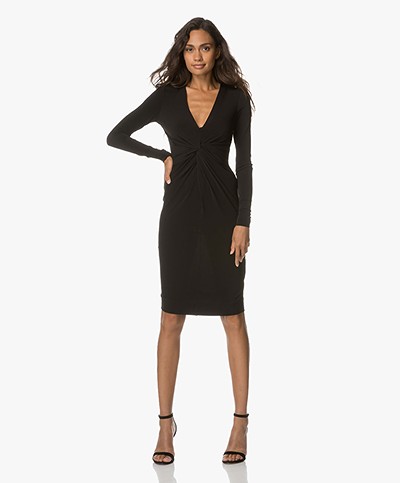 By Malene Birger Amillos Dress with Knot Detail - Black