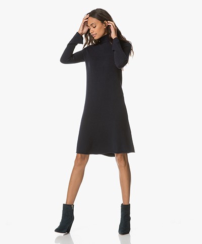 Indi & Cold Knitted Dress - Navy