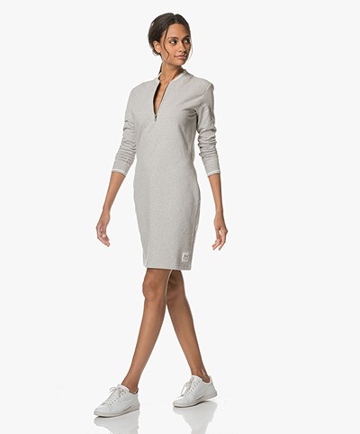 Josephine & Co Aimy Sweater Dress with Zipper - Light Grey