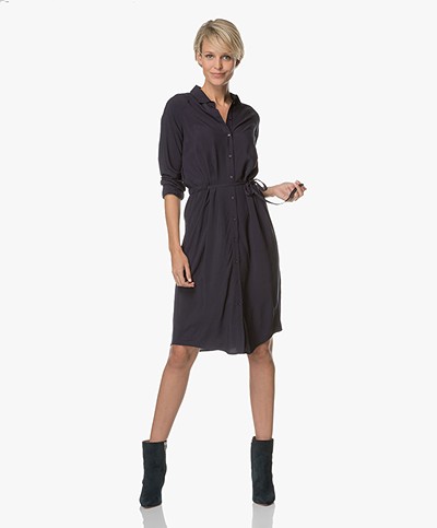 Marie Sixtine Clelie Shirt Dress in Viscose - Blue