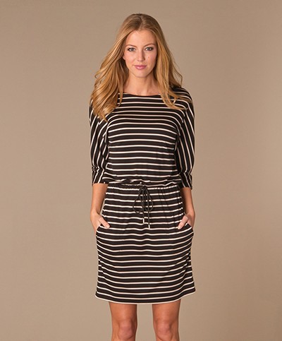Filippa K Jennie Stripe Dress - Black/Blush