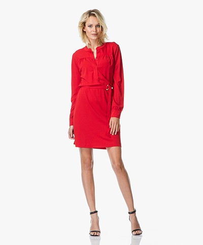 Filippa K Jersey Blouse Dress - Scarlet