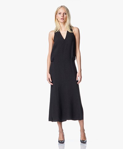 Helmut Lang Tissue Silk Dress - Black