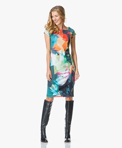 Kyra & Ko Vera Graphic Printed Dress - Multicolored