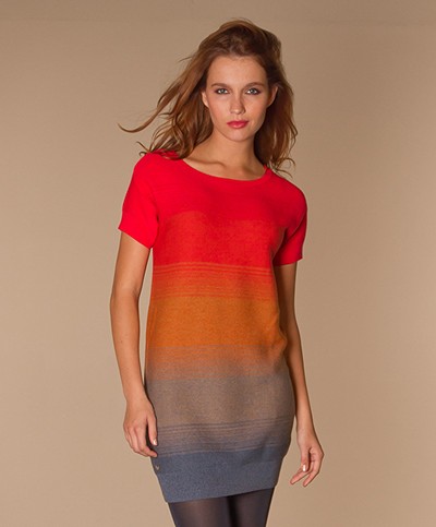 Lacoste Gestreepte Sweaterjurk - Multicolored