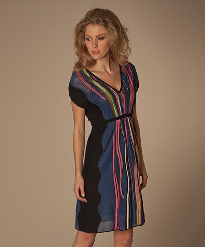 M Missoni Vertical Stripe Dress - Black