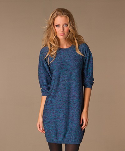 M Missoni Lurex Sweater Dress - Blue/Purple/Black