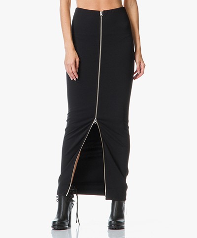 MM6 Zip Maxi Skirt - Black