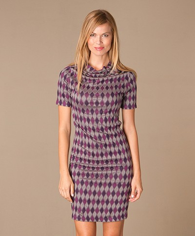 See by Chloé Diamond Dress - Purple/Grey