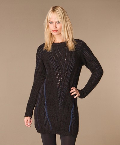 See by Chloé Sweater Dress - Black/Navy