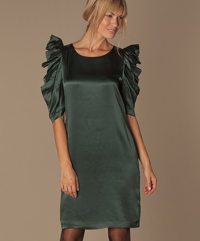 DAY Neo Silk Dress - Provence (Smaragd Green)