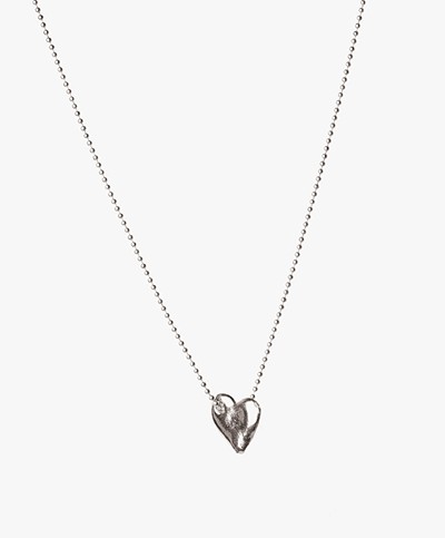 Ellen Beekmans Heart Necklace - Silver