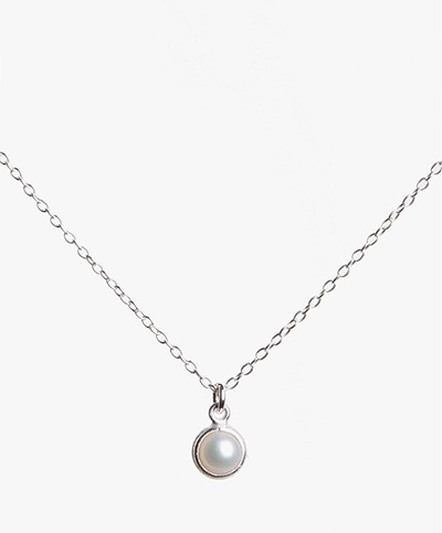 Susanne Friis Bjørner Pearl Necklace - Silver/Freshwater Pearl