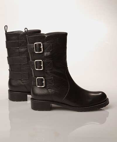 DKNY Noelle Biker Boots - Black