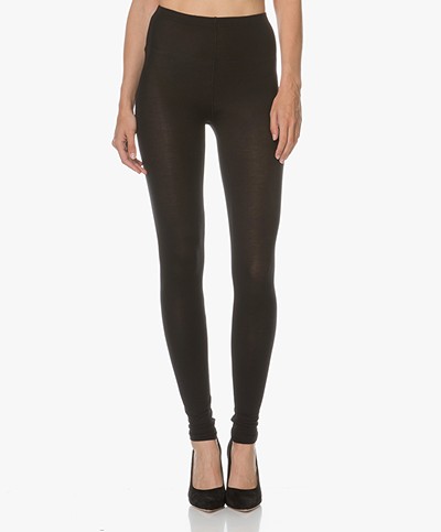 Majestic Soft Touch Jersey Leggings - Black