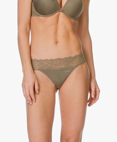 Calvin Klein Satin and Lace Thong - Erosion 