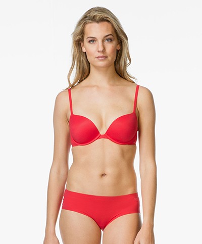 Calvin Klein Perfectly Fit Memory Push-up Bra - Red