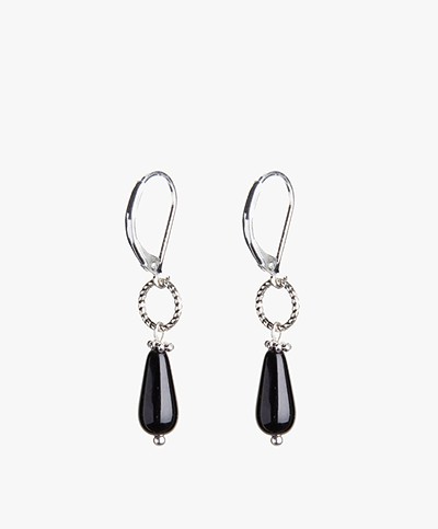 Ellen Beekmans Droplet Earrings - Black