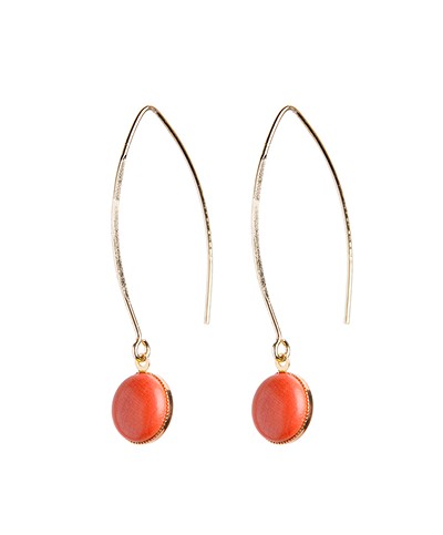 Ellen Beekmans  Earrings Elipse - Apricot