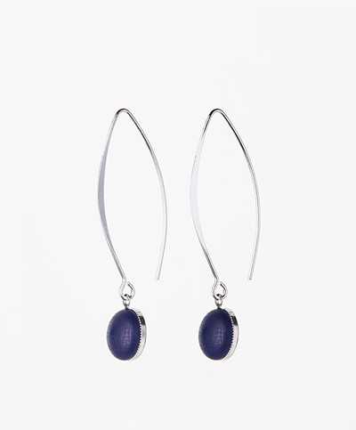 Ellen Beekmans Elipse Earrings - Dark Blue
