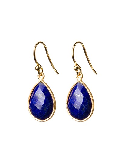 Susanne Big Drop Earrings - Lapis Lazuli
