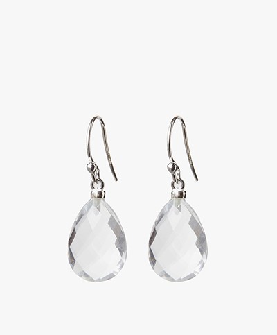 Susanne Friis Bjørner Droplet Earrings - Rock Crystal