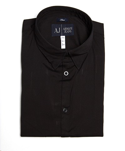 Armani Jeans Basis Overhemd - Zwart
