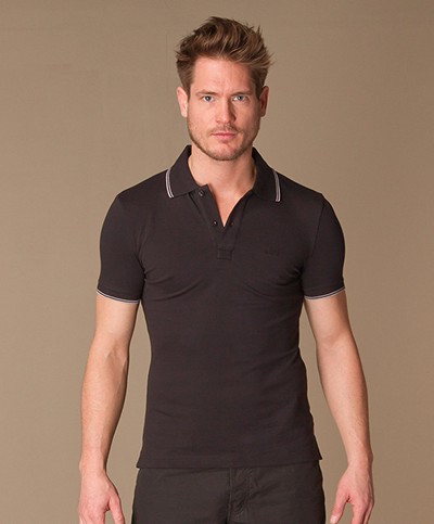 Armani Jeans Piqué Polo Shirt - Black
