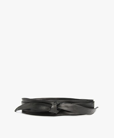 Baukjen Leather Wrap Belt - Black