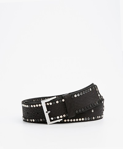 Zadig & Voltaire Starlight Leather Belt - Black