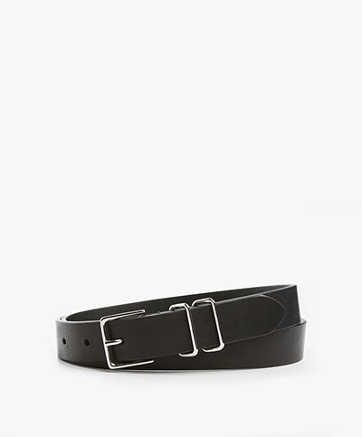 Filippa K Hip Leather Belt - Black