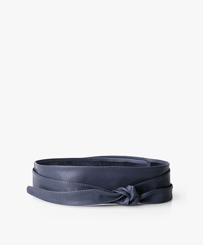 Baukjen Leather Wrap Belt - State Blue