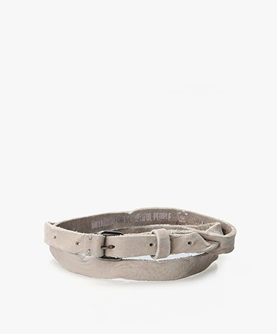 Drykorn Leather Casual Belt - Greige