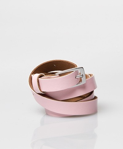 Drykorn Thin Patent Belt - Pink