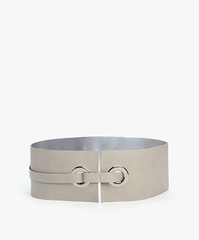 MM6 Reversible Belt - Grey/Metallic