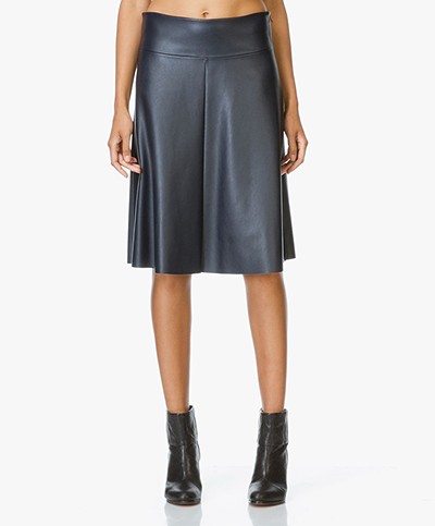 Kyra & Ko Amy Skirt in Leather-Look - Navy