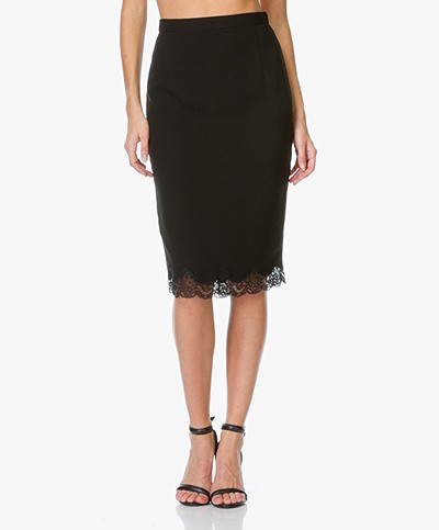 Theory Hemdall Skirt with Lace - Black 